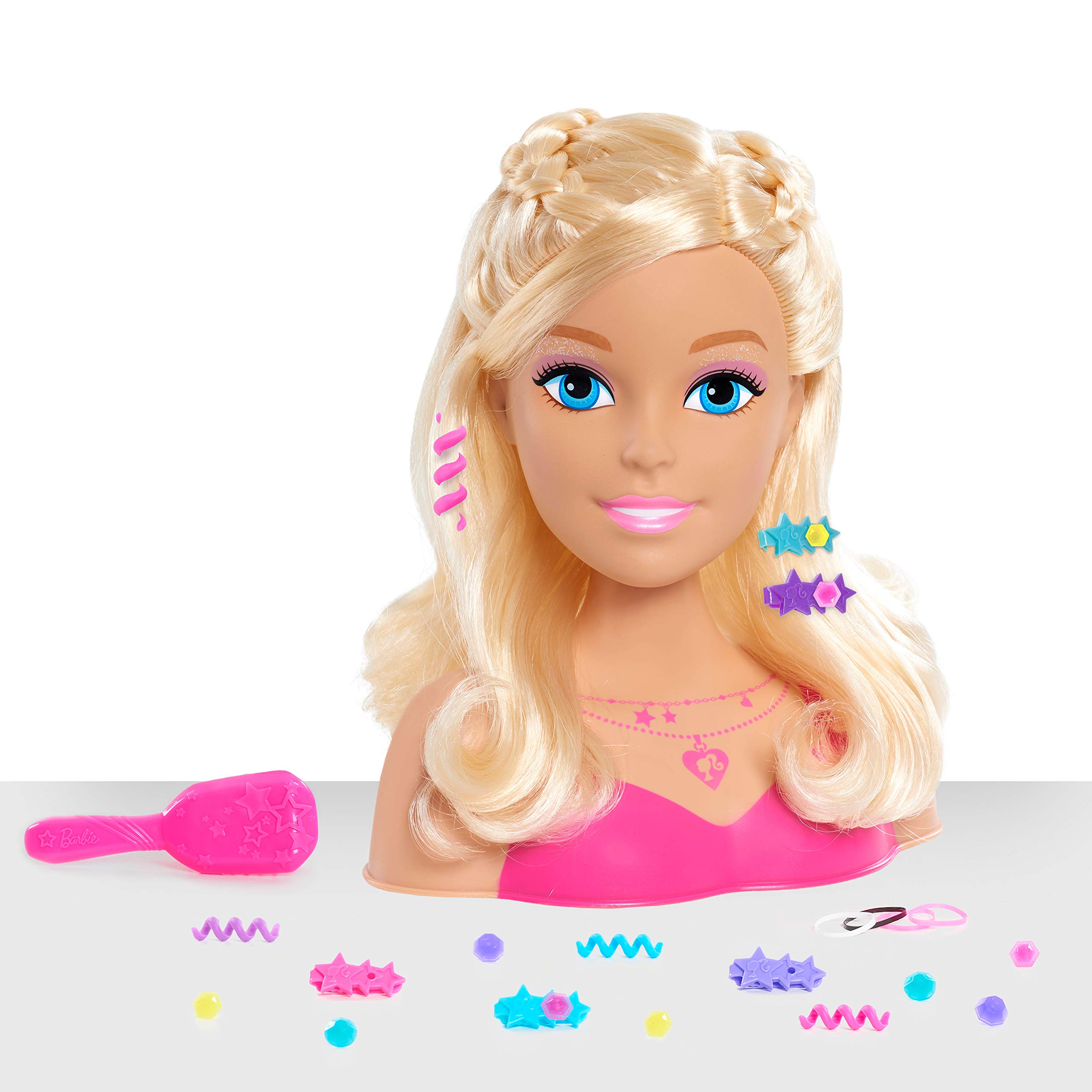 Barbie Fashionistas 8-Inch Styling Head, Blonde, 20 Pieces Include Styling Accessories, Hair Styling for Kids, Kids Toys for Ages 3 Up by Just Play $7.97 Amazon