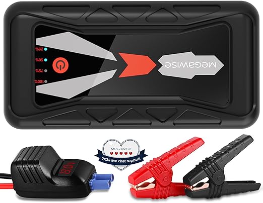 Jump Starter Booster (up to 7L Gas or 5L Diesel Engines), 12V Portable Power with Dual USB Outputs & Flashlight 2023 Upgraded Extremely Safe $39.99 Amazon