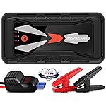Jump Starter Booster (up to 7L Gas or 5L Diesel Engines), 12V Portable Power with Dual USB Outputs &amp; Flashlight 2023 Upgraded Extremely Safe $39.99 Amazon