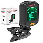 Pyle Digital Guitar Tuner Clip On, High Accuracy Chromatic Tuner for Electric and Acoustic Guitars, Bass, Violin, Ukulele, Adjustable and Rotatable, Auto Shut-Off Function $7.99