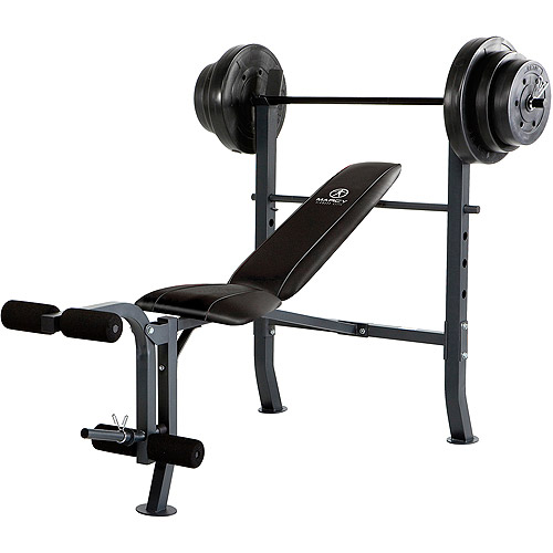 Marcy Standard Bench w/ 100 lb Weight Set Home Gym Workout Equipment $329.99 + tax shipped