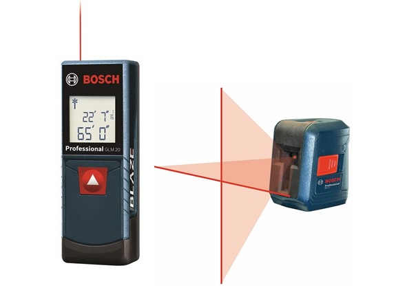 Bosch Glm 20 Laser Measure And Gll 2 Cross Line Laser Level For 50