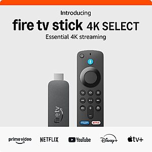 Select Amazon Accounts: Amazon Fire TV Stick 4K Select (newest model) $10 