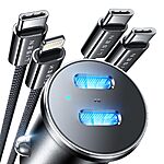 Lisen 2-Port 90W USB-C Car Charger w/ 2x Cables $10.80
