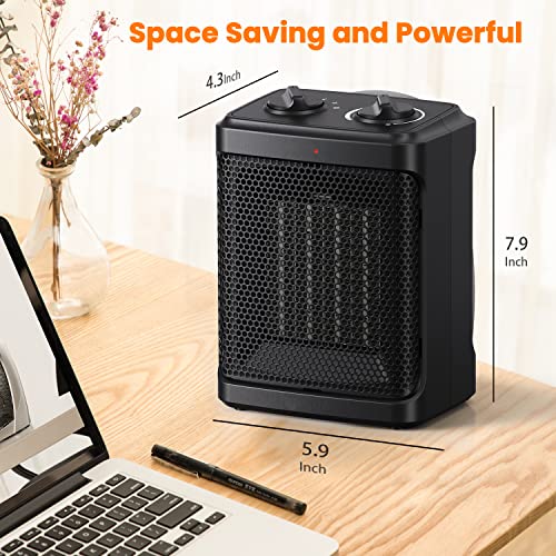 andily Portable Electric Space Heater for indoor use,1500W Ceramic Portable Heater with 4 Modes, Safety & Fast - Quiet Heat, Small Mini Electric Heater $19.99