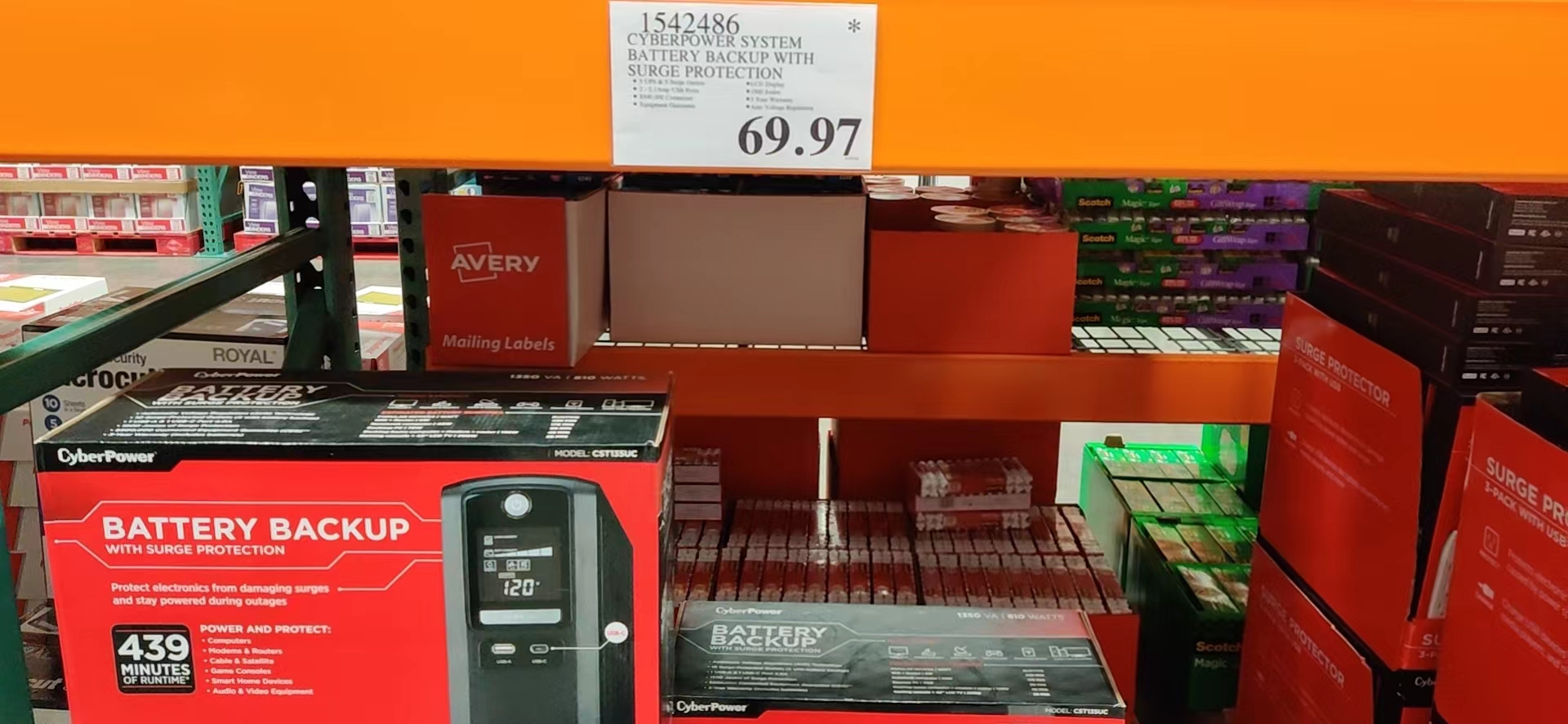 YMMV: Costco Business: CyberPower 1350VA Simulated Sine Wave UPS Battery Backup System $69.97