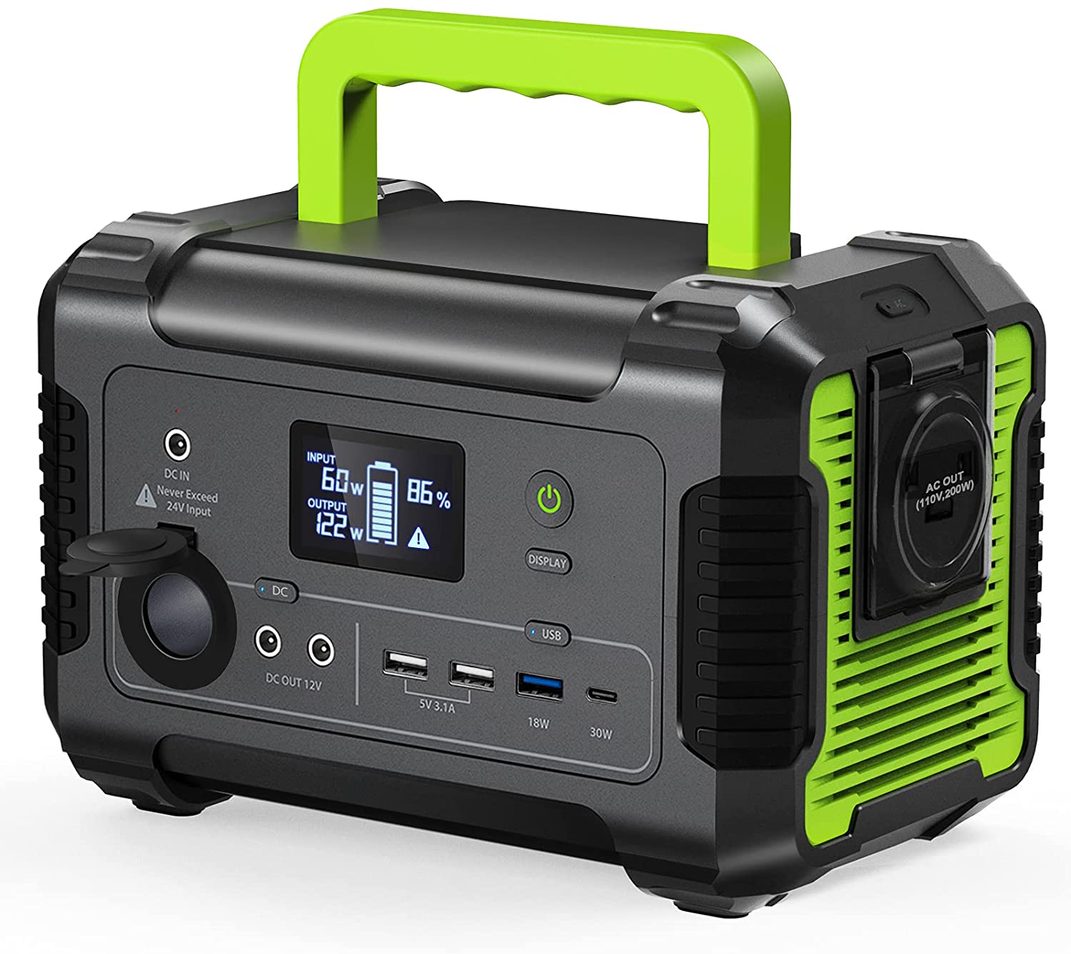 PAXCESS Portable Power Station 200W, 230Wh/62400mAh Emergency Backup Lithium Battery, 110V Pure Sine Wave AC Outlet, QC 3.0, USB-C PD Input/Output, Solar Generator $134.99 + FS