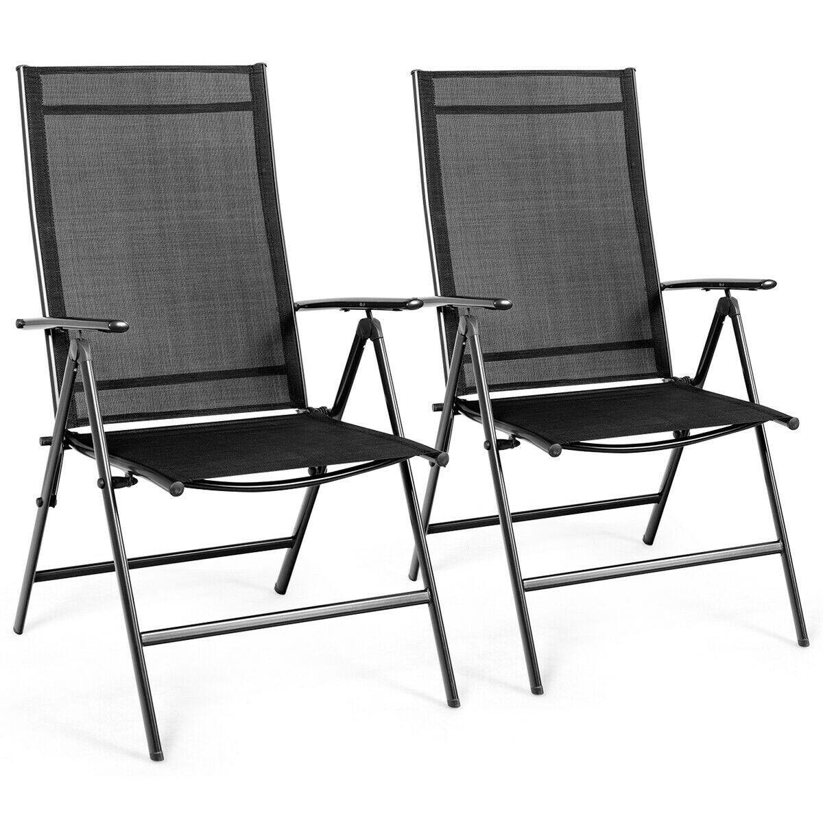 Costway Set of 2 Adjustable Portable Patio Folding Dining Chair Recliner - $78.95 + Free Shipping