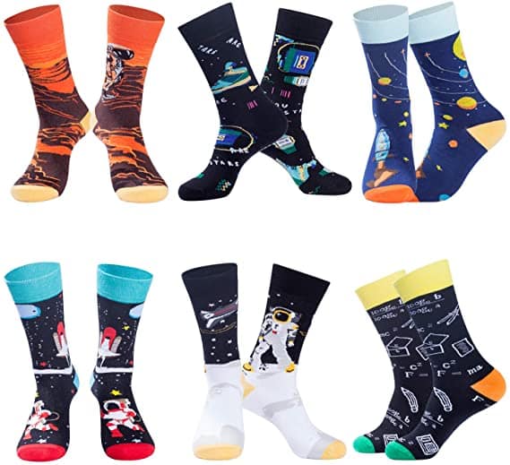 Christmas Socks Funny Socks for Men & Women US 7-13 6 Pairs $8.97 + FS w/ Prime or Orders $25+
