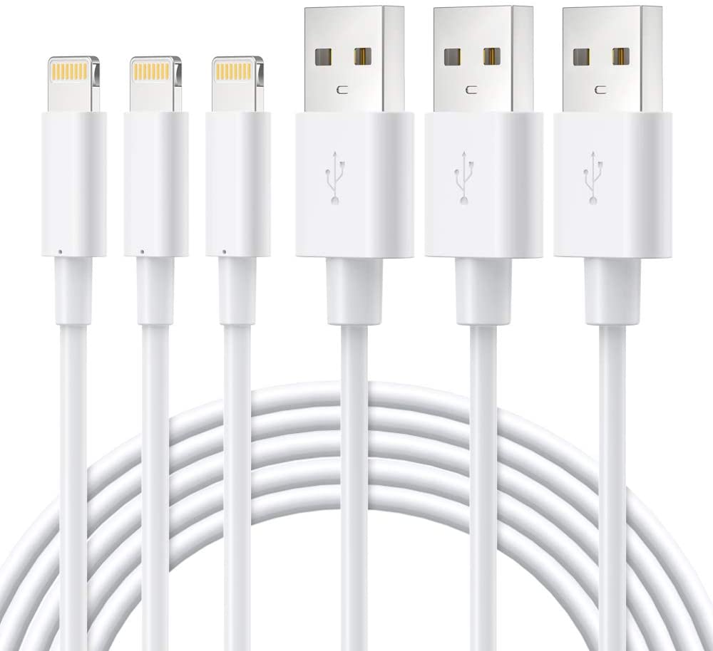MFi Certified iPhone Charger Cable - Novtech 3Pack 3FT Lightning Cable - iPhone USB Charging Cable for iPhone 11 Pro XR Xs Max X 8 & More $5.49 + FS w/ Prime or Orders $25+