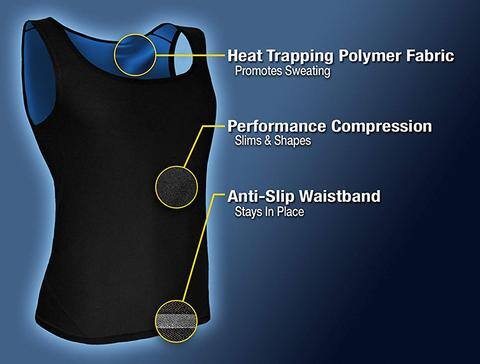 Sweat Shaper for Men & Women Premium Workout Tank Top Slimming Polymer Shapewear Workout Top Vest, $10.99 + Free Shipping