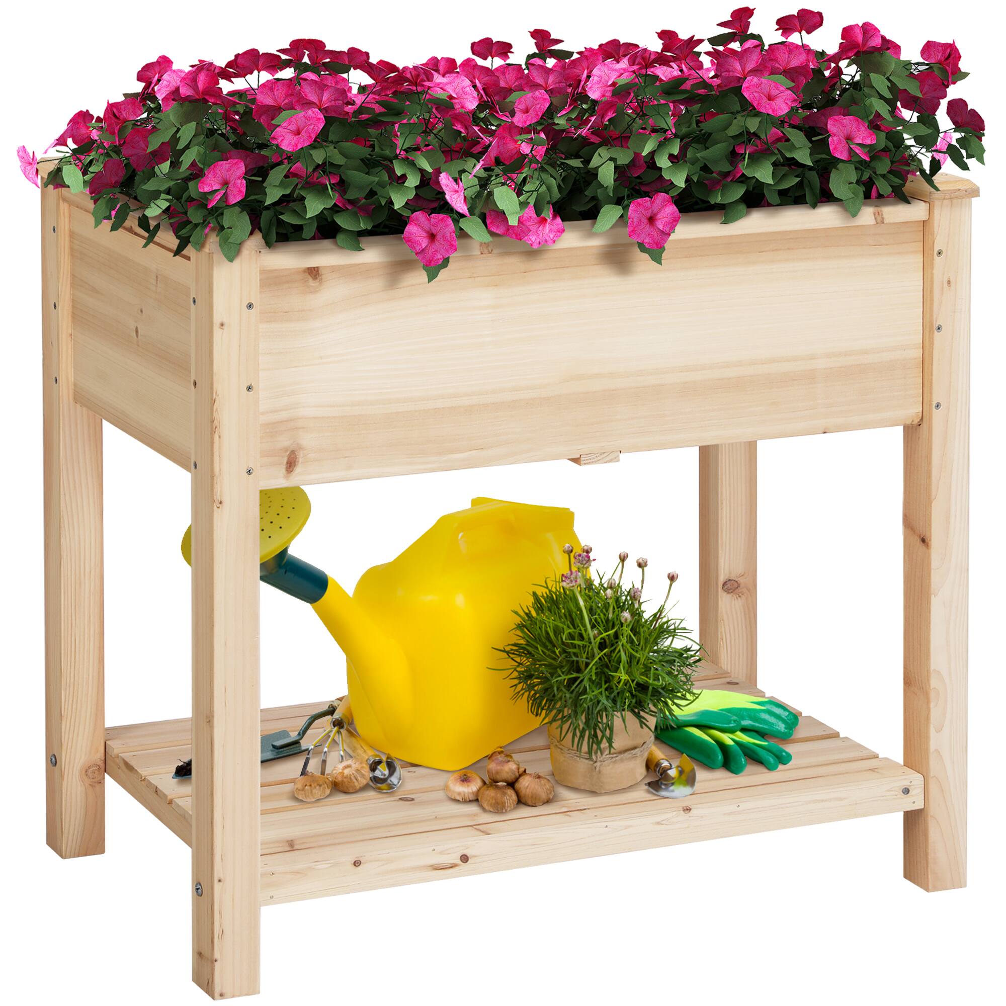 Wooden Raised Elevated Garden Planter Box Kit with Legs $68.98 + Free Shipping $69.98