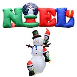 ALEKO Giant Christmas Inflatable 2-Pack, NOEL Snow Globe and Snowman with Penguins - $69.99 + Free Shipping