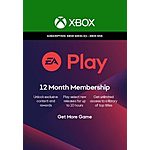 12-Months EA Play Subscription (Xbox Digital Key Code) $21