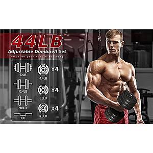 Yaheetech 66 discount lbs dumbbell set