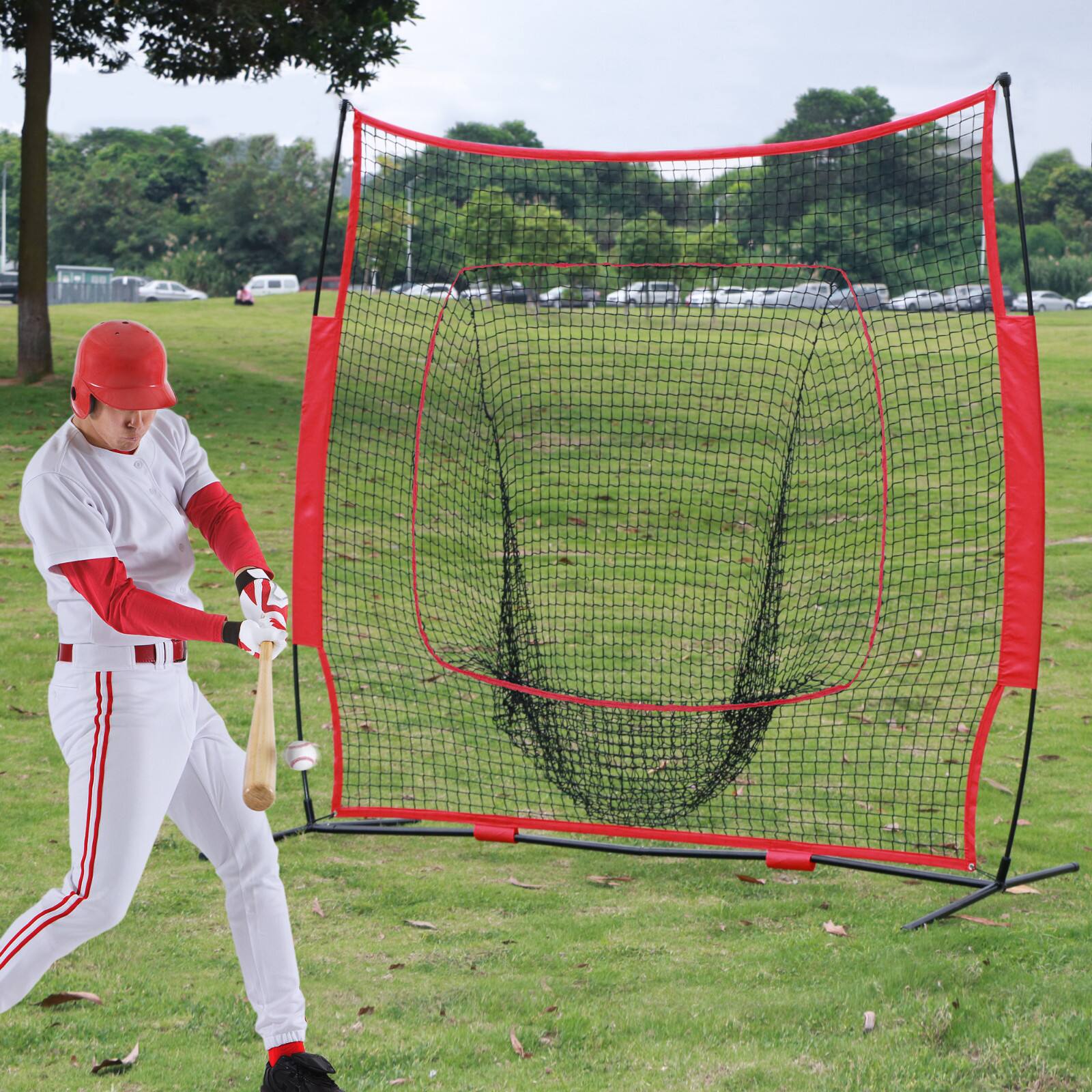 Yaheetech Portable 7' x 7' Baseball and Softball Practice Net $29.40 + Free shipping