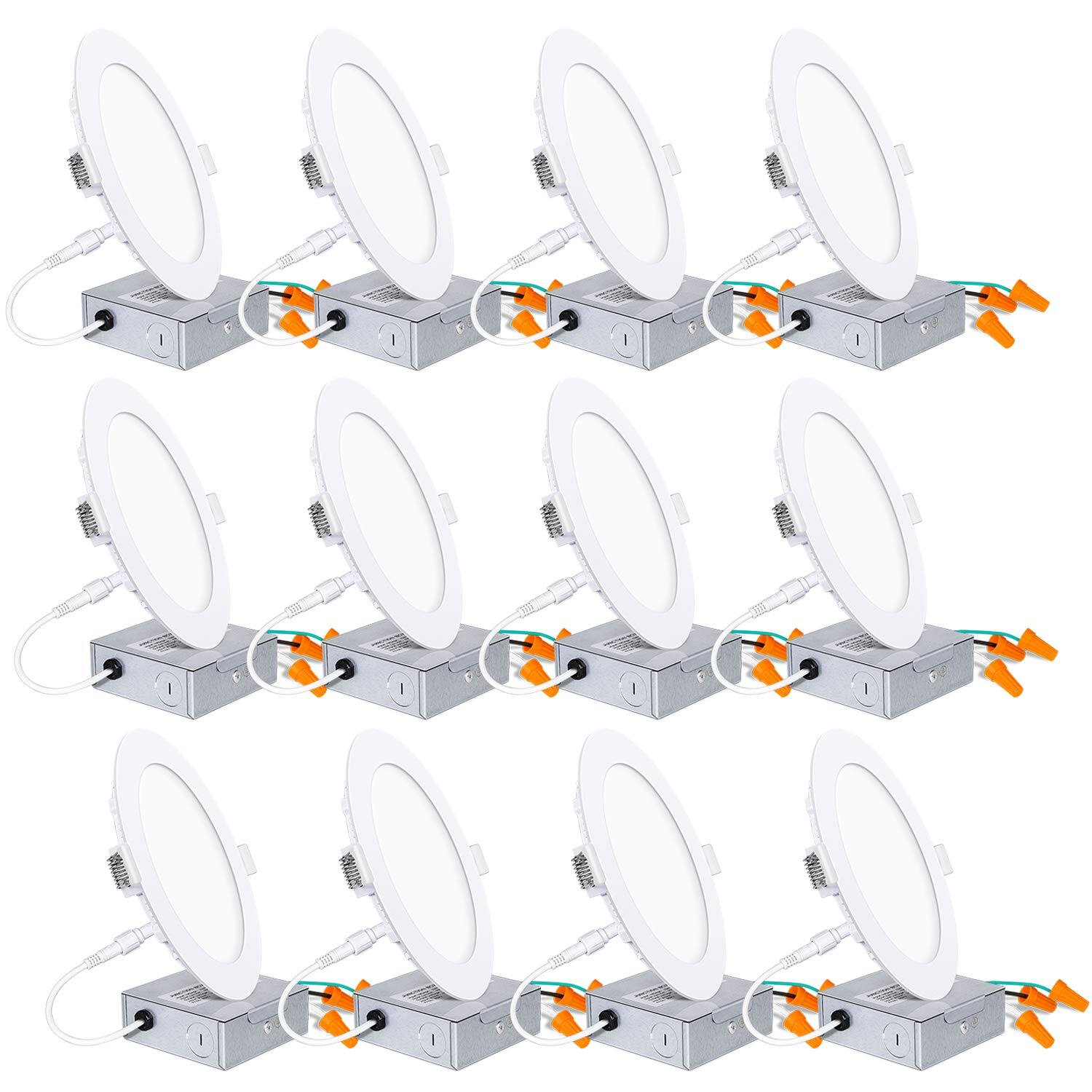 Shop Ominni 4 Pack 13 5w 6 Gimbal Led Recessed Lighting Kits With Junction Box Overstock 29115242