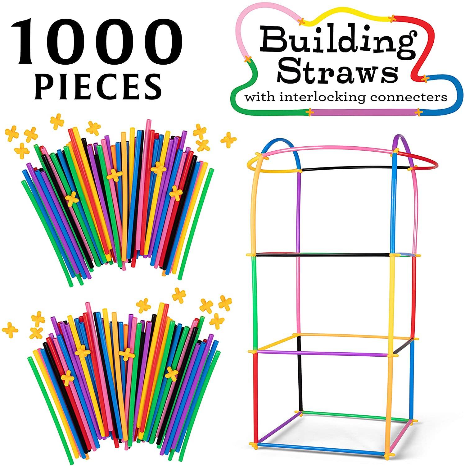 1000 pc Building Straws and Connectors Set $15 + Free Shipping