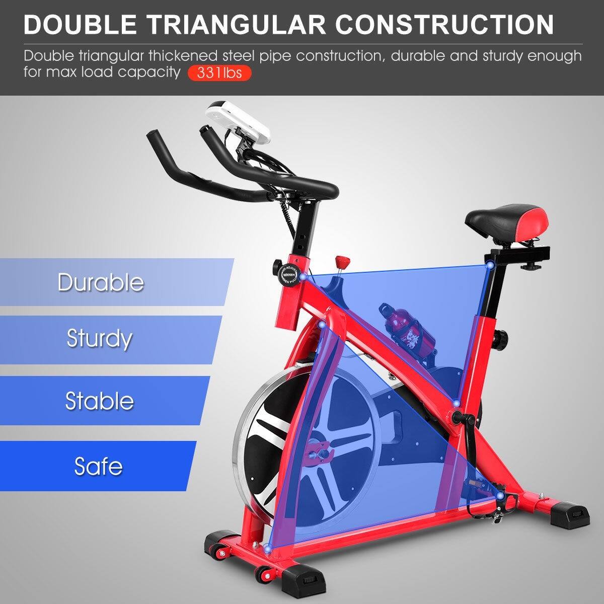 Costway Adjustable Exercise Bicycle Cycling Cardio Fitness + $154.95 + Free Shipping
