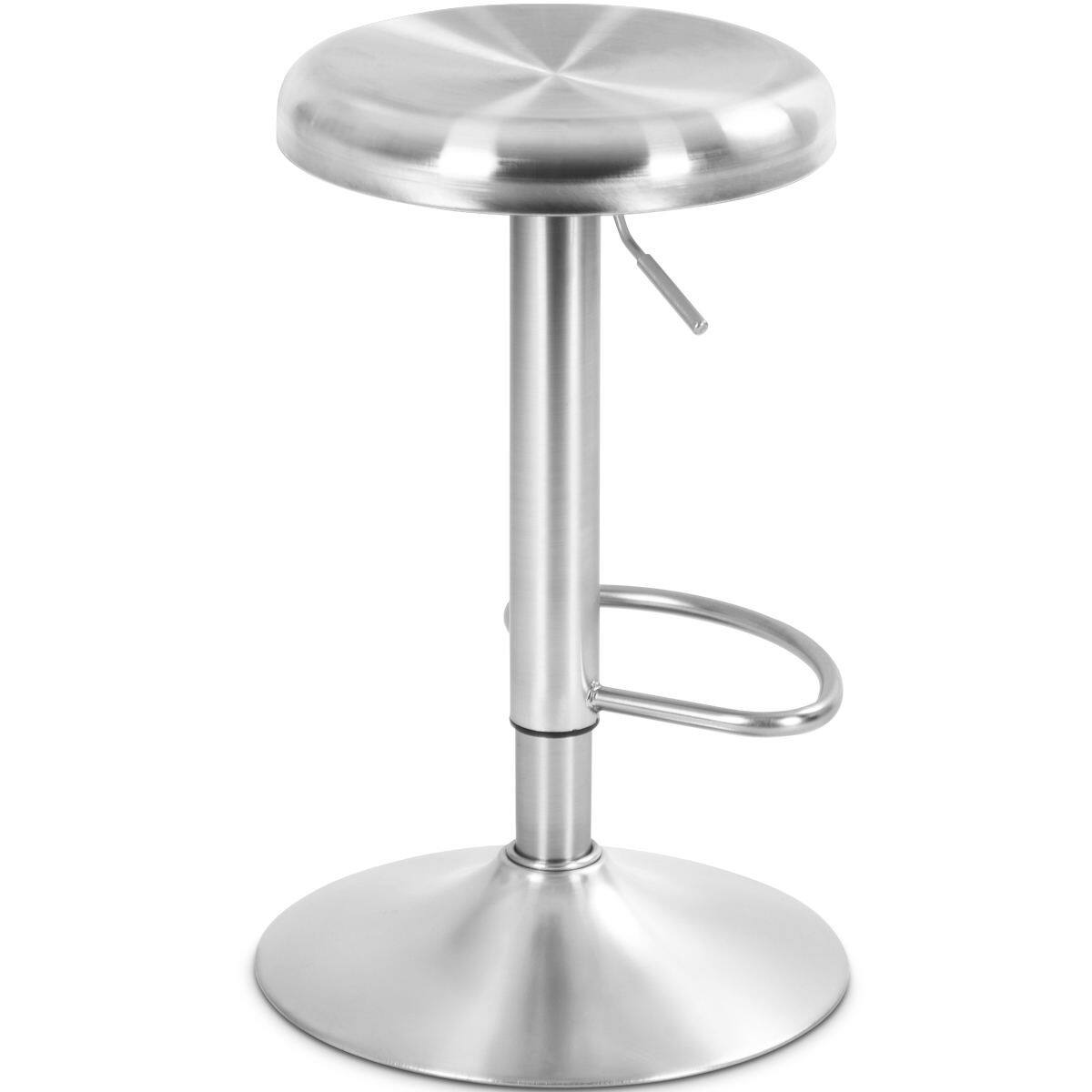 Costway Brushed Stainless Steel Bar Stool Adjustable ... (1200 x 1200 Pixel)
