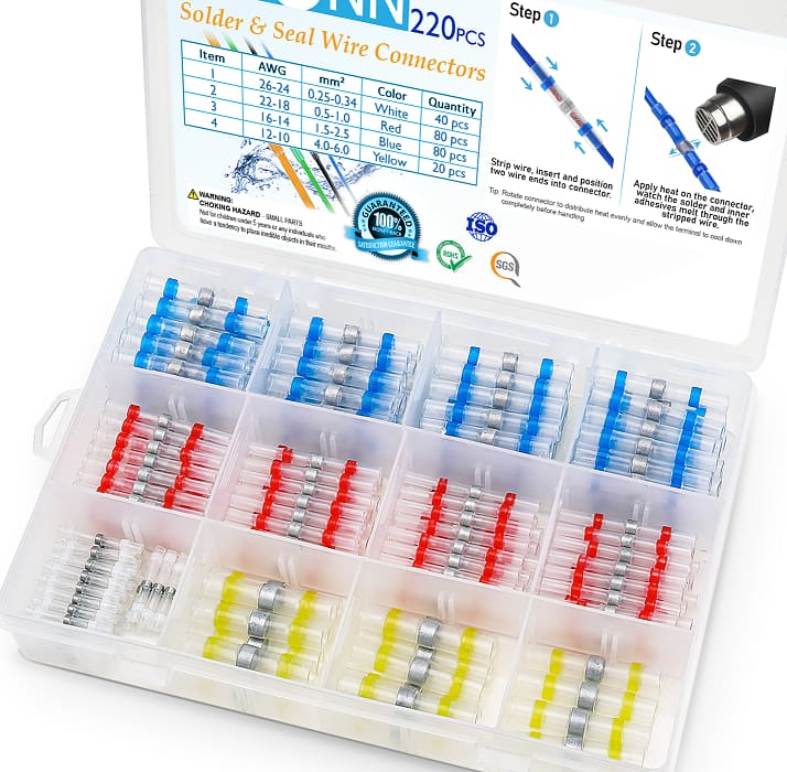 25% Off Solder Seal Wire Connectors 220 pcs & 320 pcs from $12.71 + FS w/ Prime