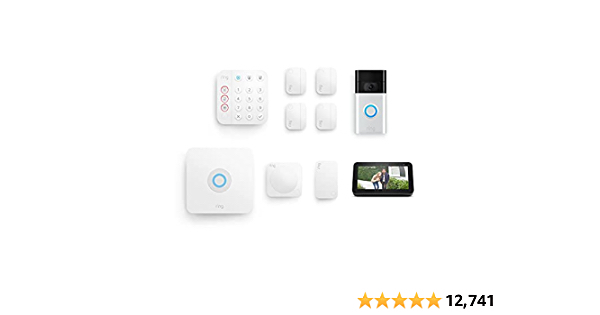 Ring Alarm 8-Piece Kit (2nd Gen) with Ring Video Doorbell (2020 Release) and Echo Show 5 (2nd Gen) - $229.98