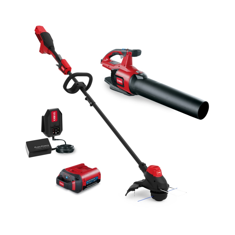 Toro Flex-Force 60-volt Max Cordless Battery String Trimmer and Leaf Blower Combo Kit (Battery & Charger Included) $199