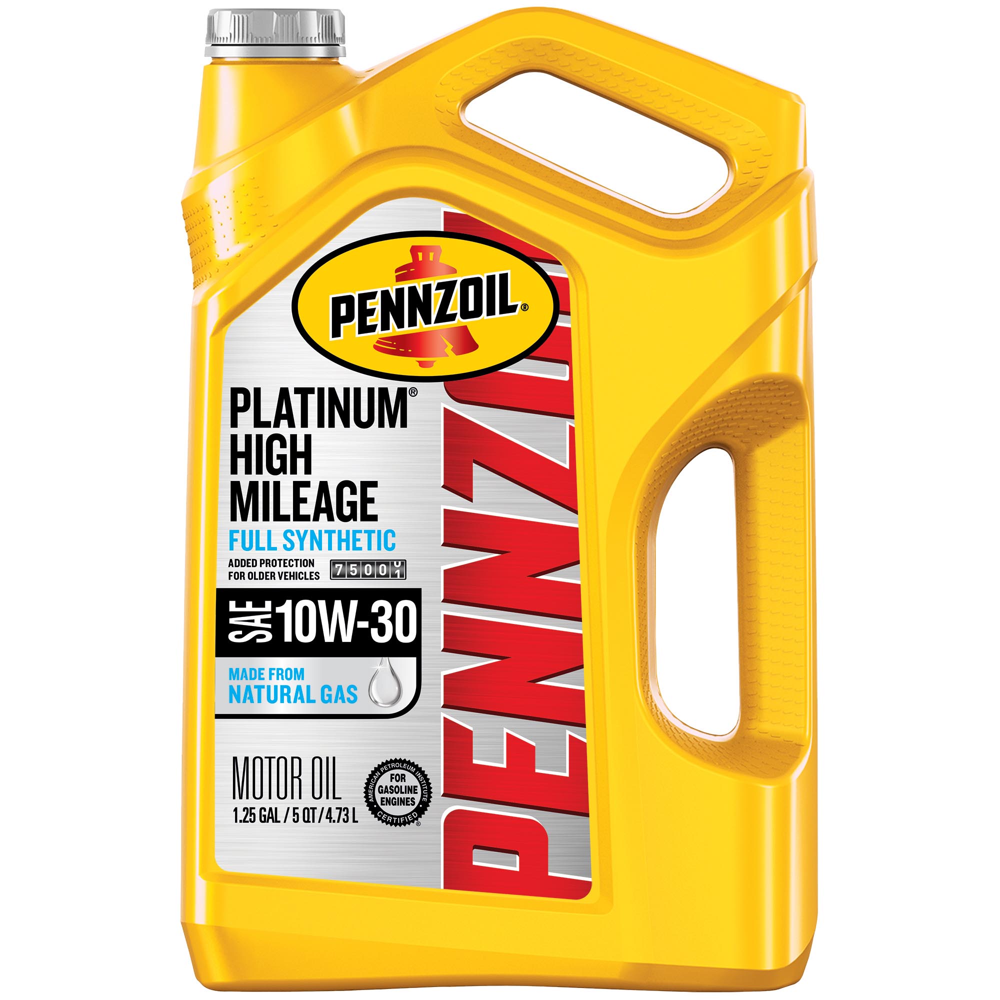 Pennzoil Platinum High Mileage Full Synthetic Motor Oil SAE 10W-30, 5 Quart $16.39