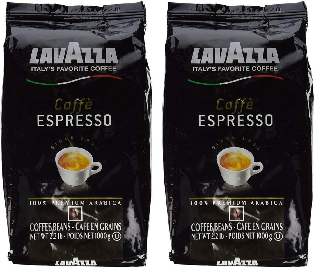 Lavazza Caffe Espresso Whole Bean Coffee Blend, Medium Roast, 2.2-Pound Bag (Pack of 2) $26 +FREE S/H