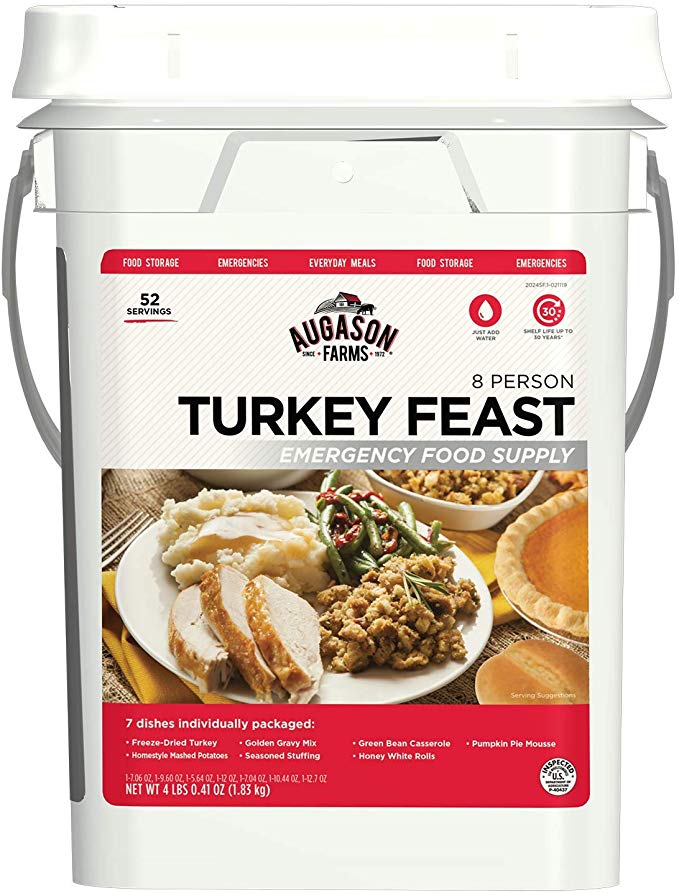$67 Augason Farms Turkey Feast 8 Person Emergency Food Supply