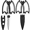 OMDAR Stainless Steel Black Bat Kitchen Shears