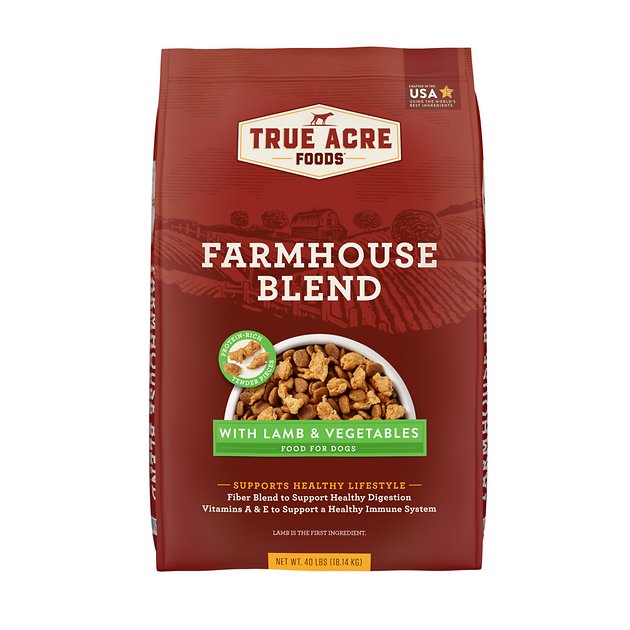 Chewy 40% Off Select True Acre Dog Food: 40-Lbs Farmhouse Blend Dry Dog Food $22.15 w/ Autoship & More + F/S $49+