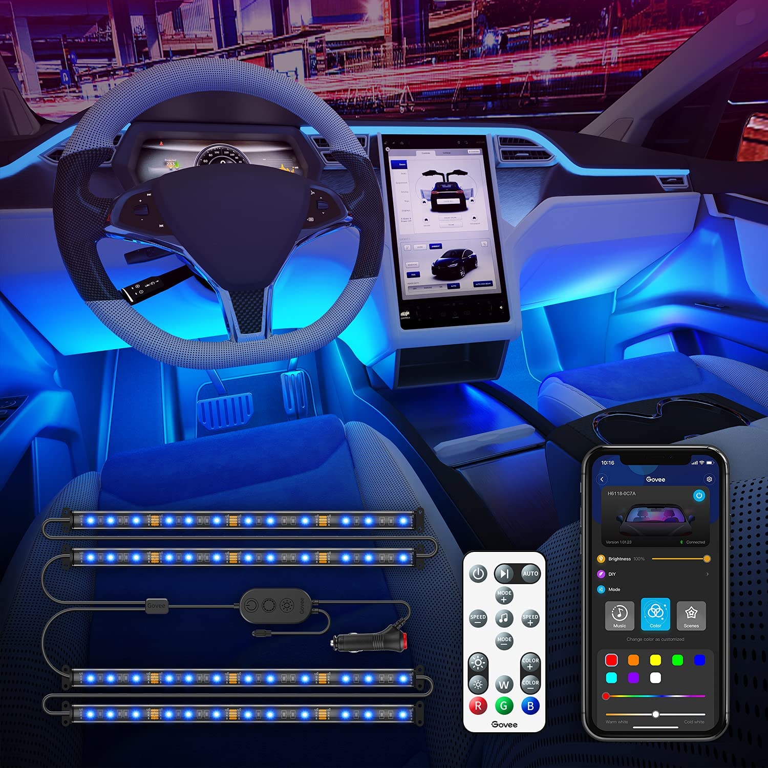 Govee Light Products: Interior RGB LED Under Dash Car Lights (DC 12V) $13.60 & More + Free Shipping