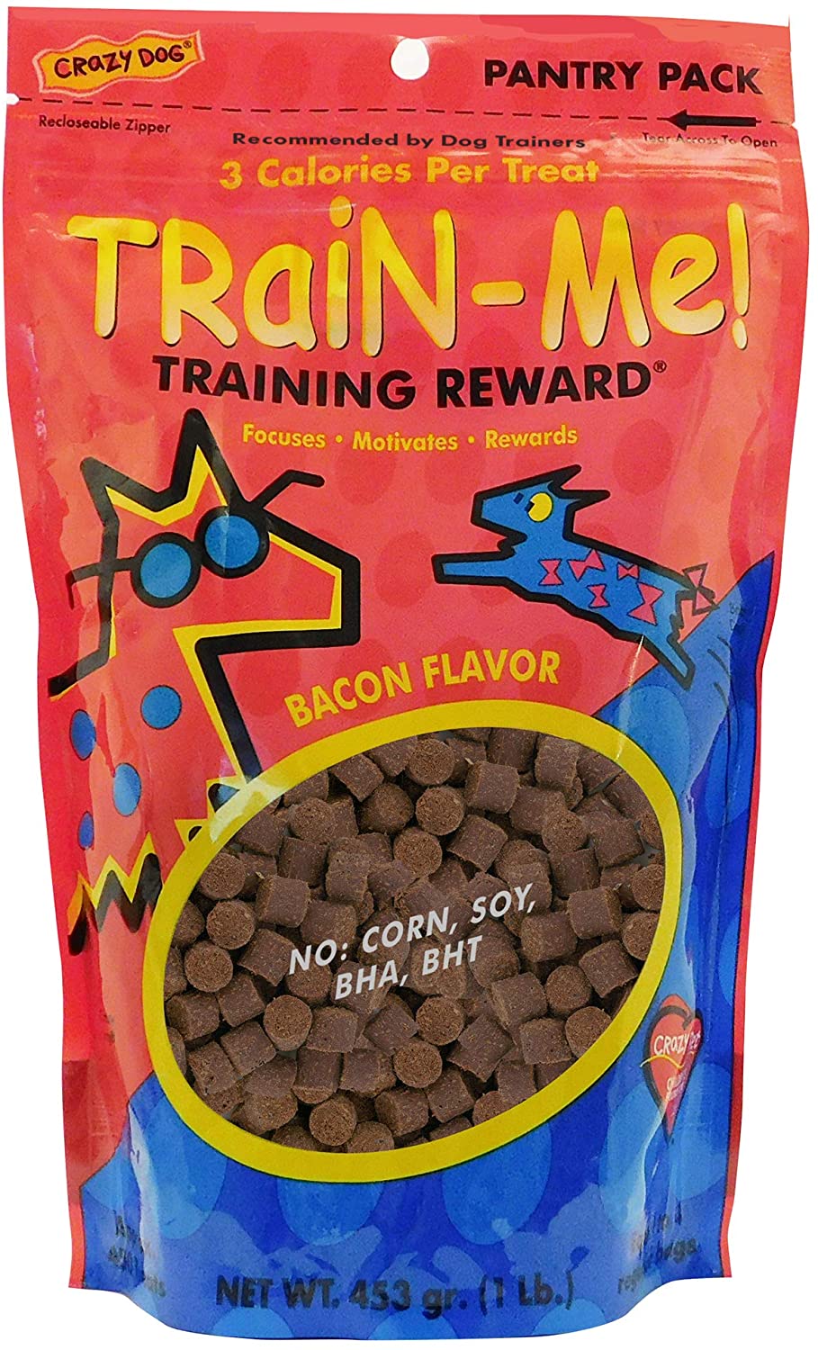 16-Oz Crazy Dog Train-Me! Training Reward Dog Treats (Bacon) $5.70 w/ S&S + Free Shipping w/ Amazon Prime or Orders $25+