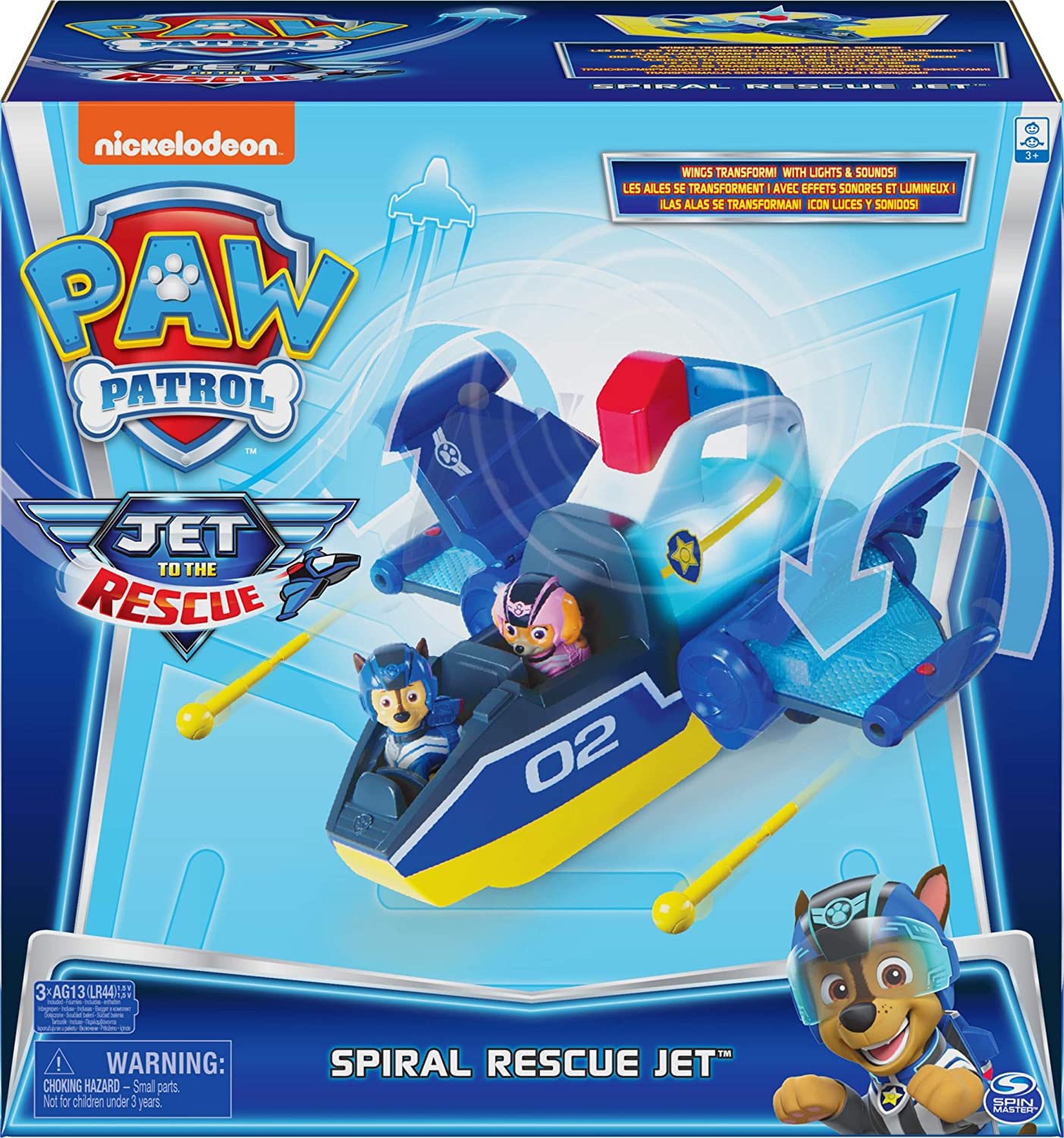 Paw Patrol Jet to The Rescue Deluxe Transforming Spiral Rescue Jet w/ Lights & Sounds $18.05 + Free Shipping w/ Amazon Prime or Orders $25+