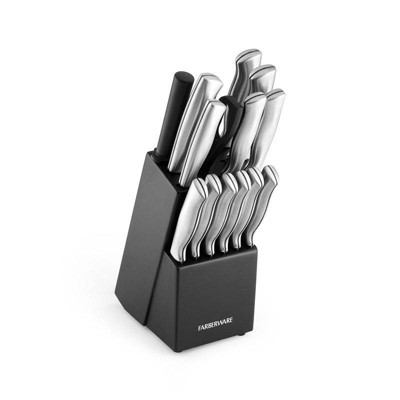 15-Pc Farberware Stainless Steel Knife Block Set $20 + Free Shipping $35+