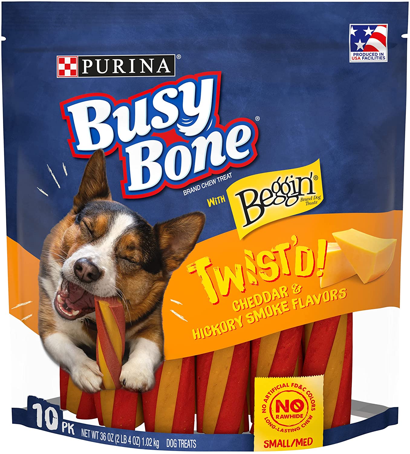 10-Pack Purina Busy Bone w/ Beggin' Twist'd Cheddar & Hickory Smoke Dog Treats $2.20 w/ S&S + Free Shipping w/ Amazon Prime or Orders $25+