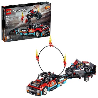 610-Pc LEGO Technic Stunt Show Truck & Bike w/ Trailer & Fire Ring $34.99 + Free Store Pickup at Target or F/S $35+