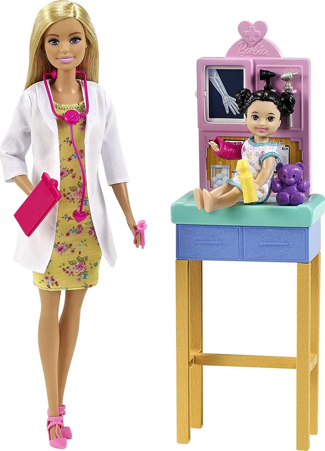 Barbie Pediatrician Playset w/ 12" Blonde Doll & Patient Doll $10.10 + Free Shipping w/ Amazon Prime or Orders $25+