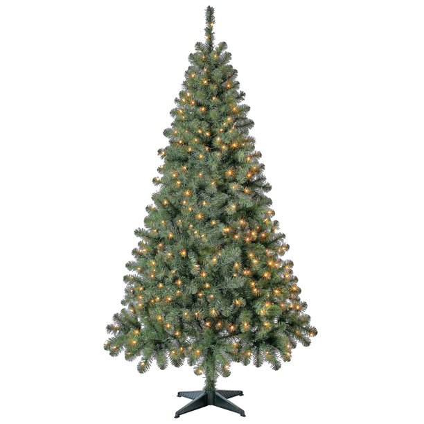 6.5' Holiday Time Pre-Lit 300 Lights Madison Pine Artificial Christmas Tree (various) $29 + Free Shipping w/ Walmart+ or Orders $35+