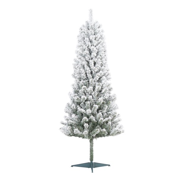 6' Holiday Time Un-Lit Snow-Flocked Pine Artificial Christmas Tree $13 + Free Shipping w/ Walmart+ or Orders $35+