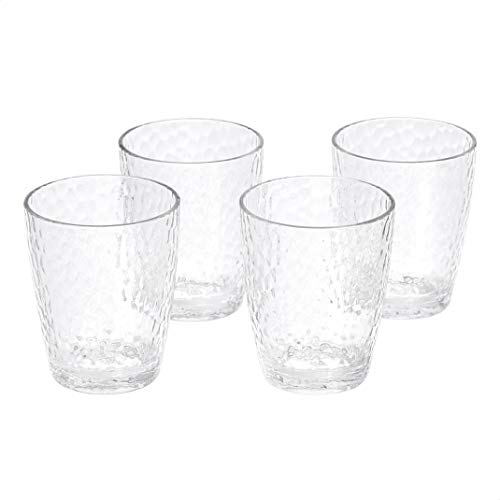 4-Pack 14-Oz Amazon Basics Tritan Hammered Texture Double Old Fashioned Glasses $4.10 + Free Shipping w/ Amazon Prime or Orders $25+