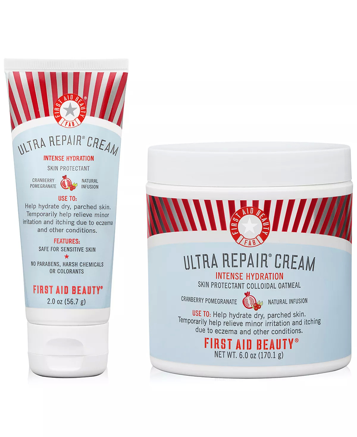 2Pc First Aid Beauty Ultra Repair Cream Cranberry Pomegranate Skincare