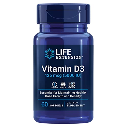 60-Count Life Extension 125mcg Vitamin D3 Supplement (5000 IU) $4.80 w/ S&S + Free Shipping w/ Prime or on $25+