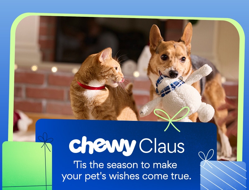 Chewy Clause Sweepstakes: Enter to win a prize for your pet + 1lb of food/supplies donated for every entry (up to 200,000lbs)