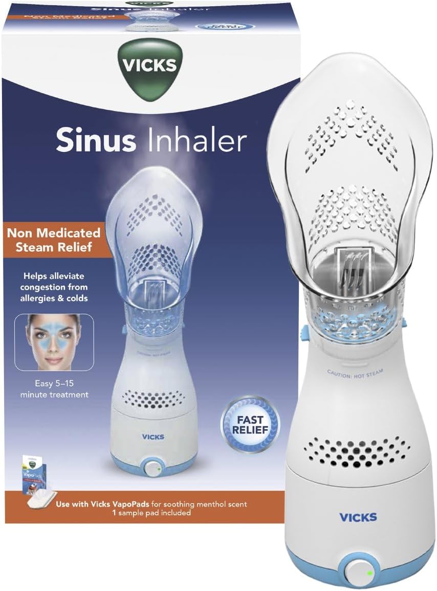 Vicks Personal Sinus Steam Inhaler w/ Soft Face Mask 25 + Free