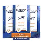 3-Pack 1.6-Oz Secret Women's Clinical Strength Antiperspirant $6 w/ Subscribe &amp; Save
