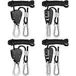 Prime Members: 2-Pair 1/8"x 8' iPower Heavy Duty Adjustable Rope Clip Hanger $3.10 + Free Shipping