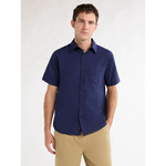 Free Assembly Men's Seersucker Button Front Short Sleeve Shirt: Dark Navy $7.82, White $7.86 + Free S&amp;H w/ Walmart+ or on $35+