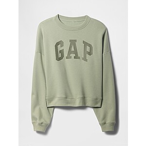 Gap Factory: Women's Oversized Gap Logo Sweatshirt $8.80, Baby or Kids' Split-Hem Crewneck Sweater $2.79, 3-Pair Men's GapFit Ankle Socks $2.39 & More + Free Shipping